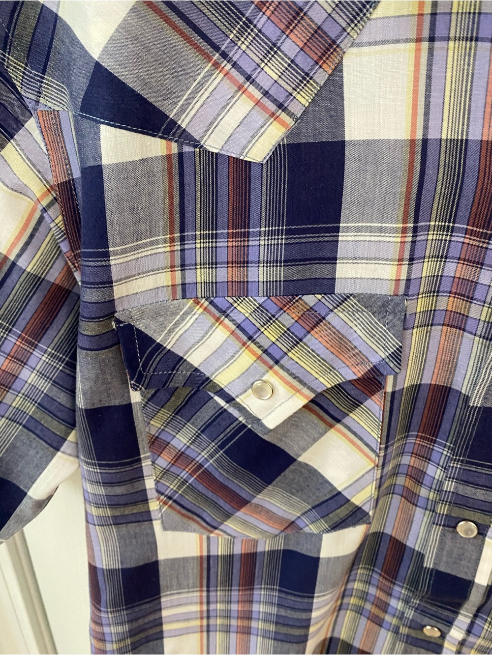 Vintage Ely Cattleman Pearl Snap Plaid Western Cowboy Shirt Short Sleeve Small - Picture 4 of 5